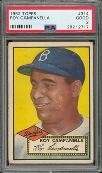 1952 Topps #314 Roy Campanella – PSA GD 2